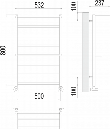 Анкона П8 500х800 Полотенцесушитель  TERMINUS Нижний Новгород - фото 3