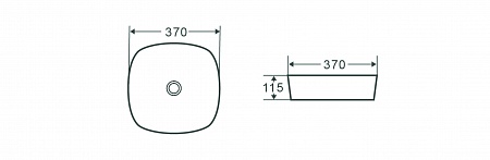 Раковина накладная Terminus Классик 370х370х115 Нижний Новгород - фото 3