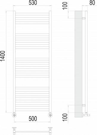 Грета П18 500х1400 Полотенцесушитель  TERMINUS Нижний Новгород - фото 3