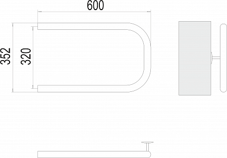 П-обр AISI 32х2 320х600 Полотенцесушитель  TERMINUS Нижний Новгород - фото 3