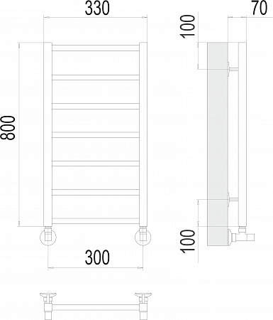 Контур П7 300х800 Полотенцесушитель  TERMINUS Нижний Новгород - фото 3