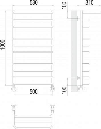 Арктур П10 500х1000 Полотенцесушитель  TERMINUS Нижний Новгород - фото 3