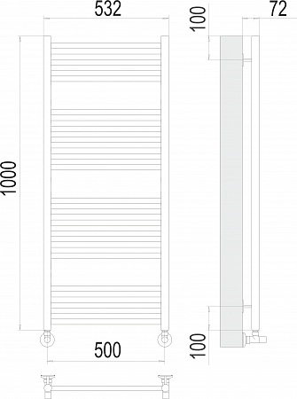 Аврора П20 500х1000 Полотенцесушитель  TERMINUS Нижний Новгород - фото 3