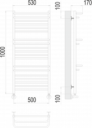 Орион П18 500х1000 Полотенцесушитель  TERMINUS Нижний Новгород - фото 3