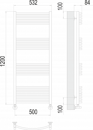 Классик П22 500х1200 Полотенцесушитель  TERMINUS Нижний Новгород - фото 3