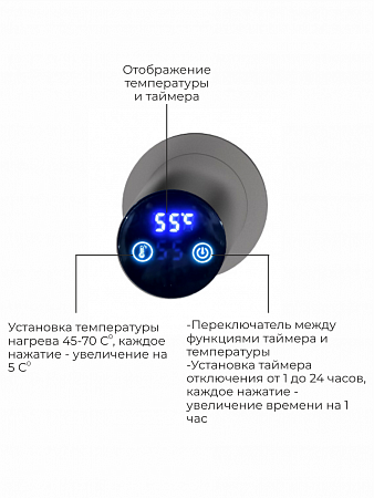Аккорд П5 500х800 электро Полотенцесушитель TERMINUS Оружейная сталь Нижний Новгород - фото 4